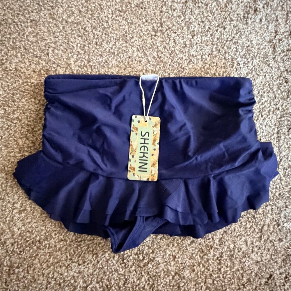 Shekini Bikini Skirt NWT Royal Blue Size Small